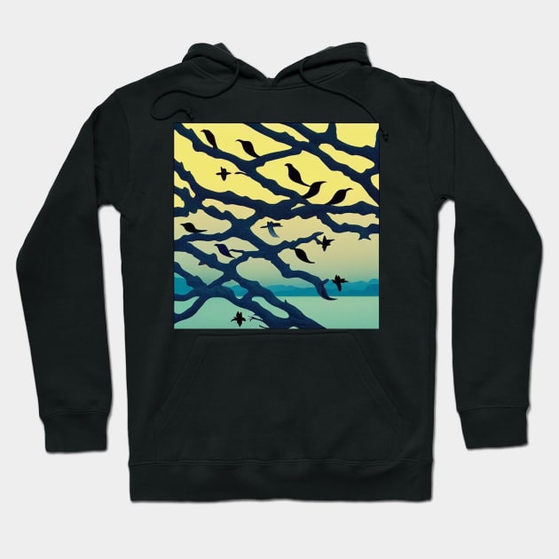 Lonely Bird Hoodie by AnnetteNortonDesign